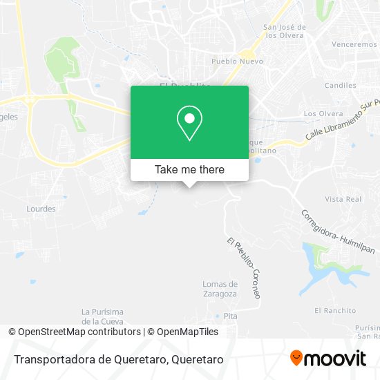 Transportadora de Queretaro map