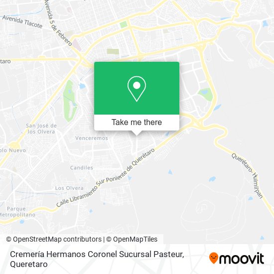 Mapa de Cremería Hermanos Coronel Sucursal Pasteur