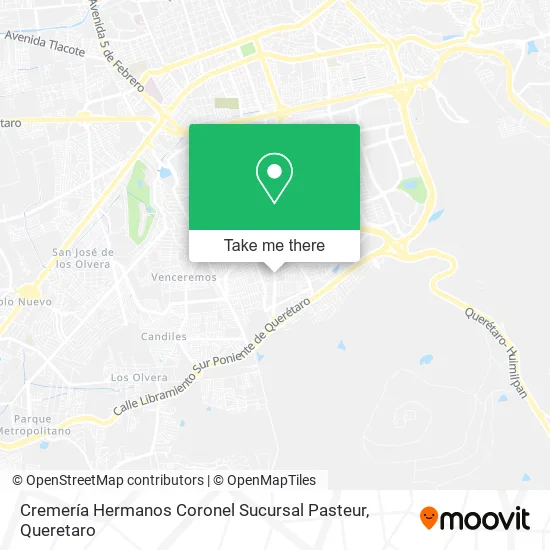Mapa de Cremería Hermanos Coronel Sucursal Pasteur