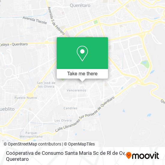 Coóperativa de Consumo Santa María Sc de Rl de Cv map