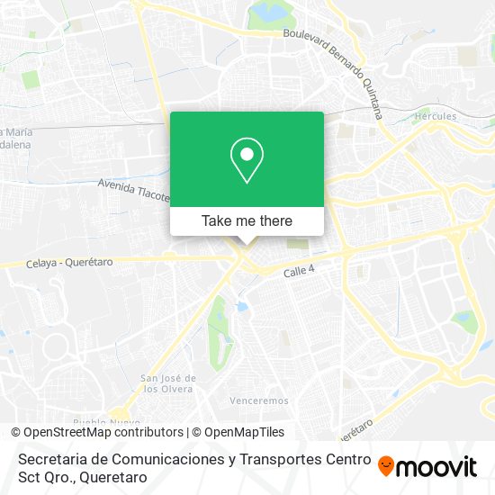 Mapa de Secretaria de Comunicaciones y Transportes Centro Sct Qro.