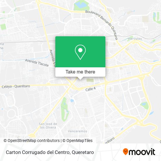 Carton Corrugado del Centro map