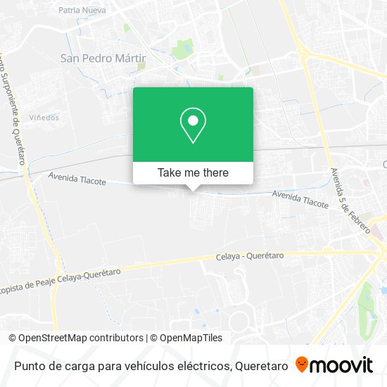 Punto de carga para vehículos eléctricos map