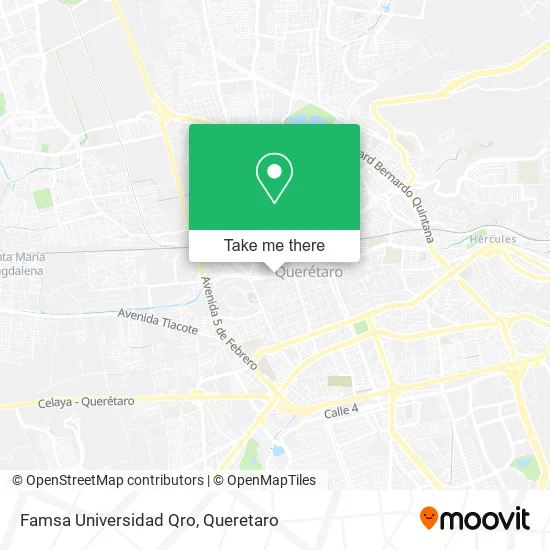Mapa de Famsa Universidad Qro