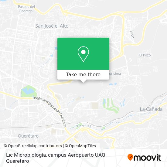 Lic Microbiología, campus Aeropuerto UAQ map