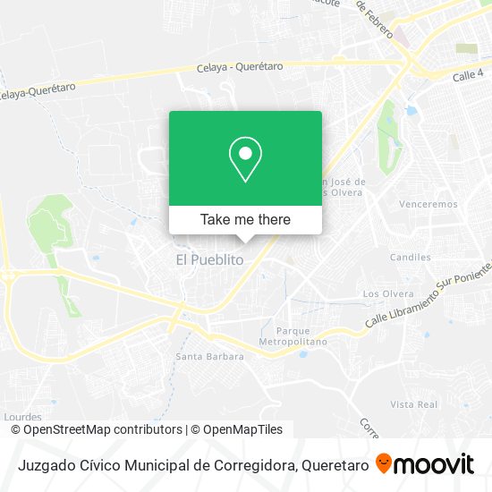 Juzgado Cívico Municipal de Corregidora map