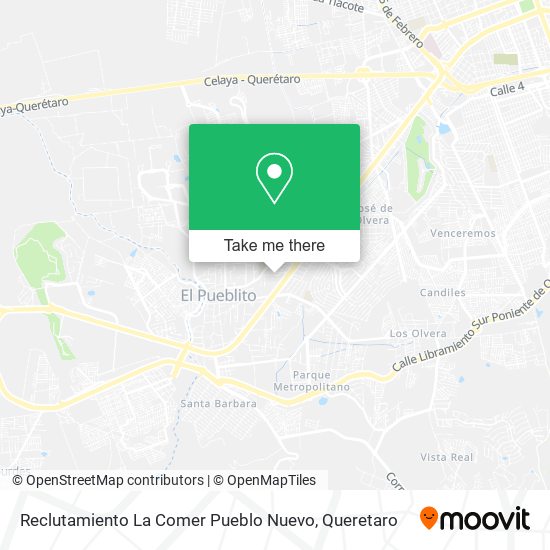 Reclutamiento La Comer Pueblo Nuevo map