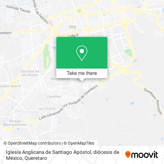 Iglesia Anglicana de Santiago Apóstol, diócesis de México map