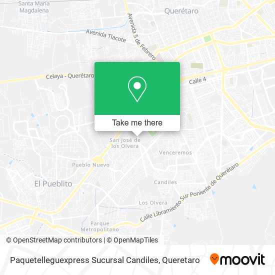 Paquetelleguexpress Sucursal Candiles map