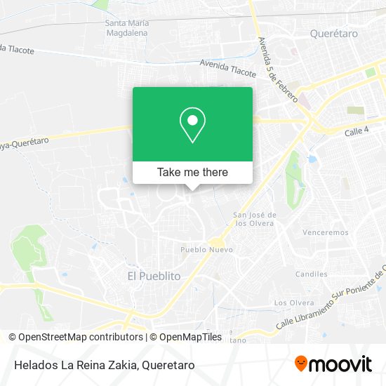 Helados La Reina Zakia map