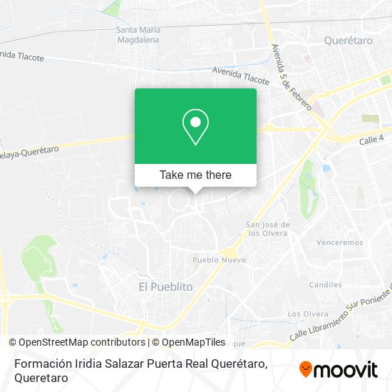 Formación Iridia Salazar Puerta Real Querétaro map
