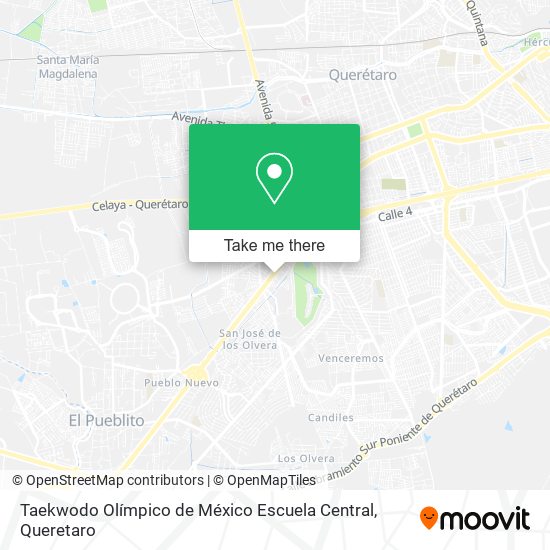 Taekwodo Olímpico de México Escuela Central map