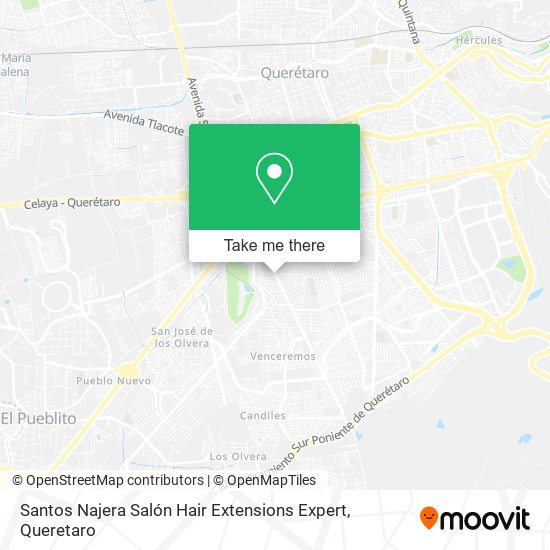 Santos Najera Salón Hair Extensions Expert map