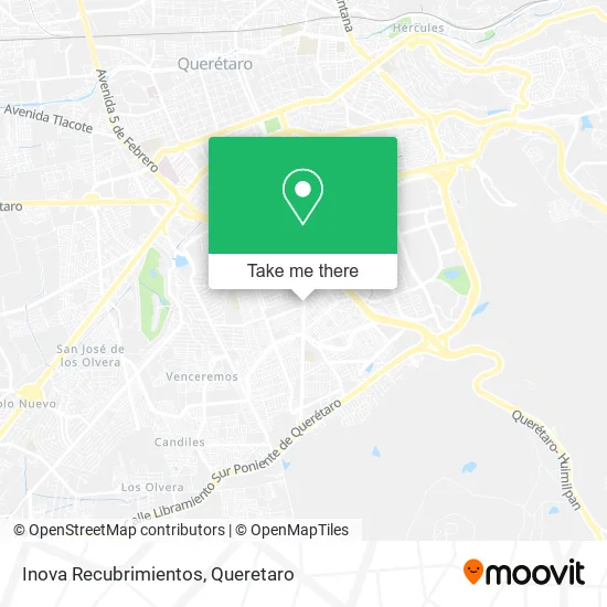 Inova Recubrimientos map