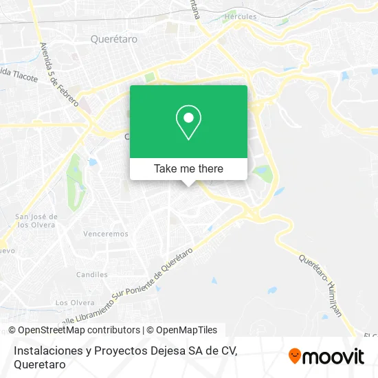 Mapa de Instalaciones y Proyectos Dejesa SA de CV