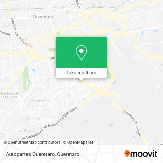 Mapa de Autopartes Queretaro
