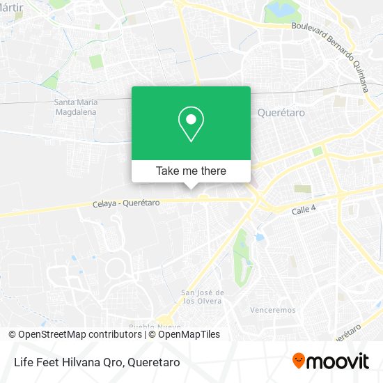 Mapa de Life Feet Hilvana Qro