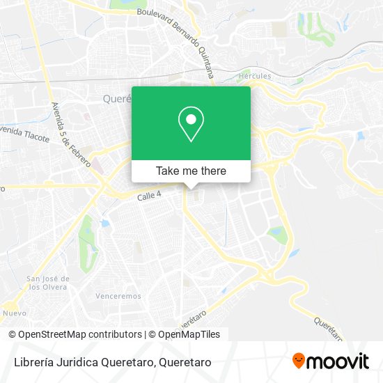 Mapa de Librería Juridica Queretaro