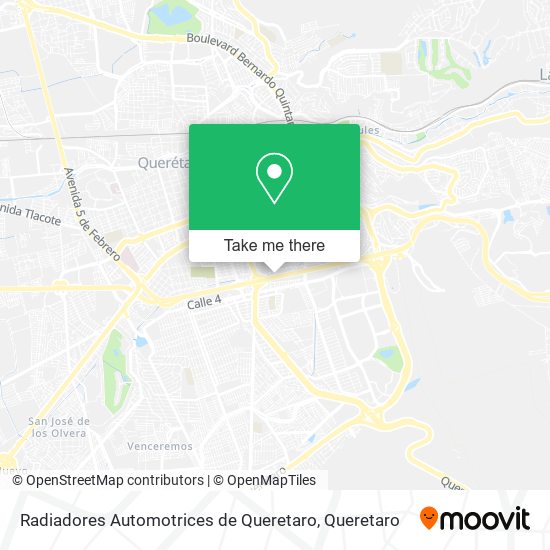 Mapa de Radiadores Automotrices de Queretaro