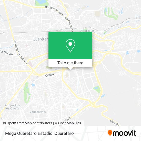 Mega Querétaro Estadio map