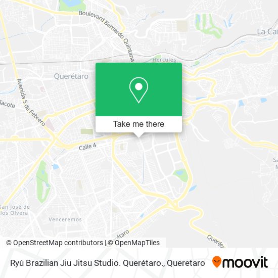 Mapa de Ryú Brazilian Jiu Jitsu Studio. Querétaro.