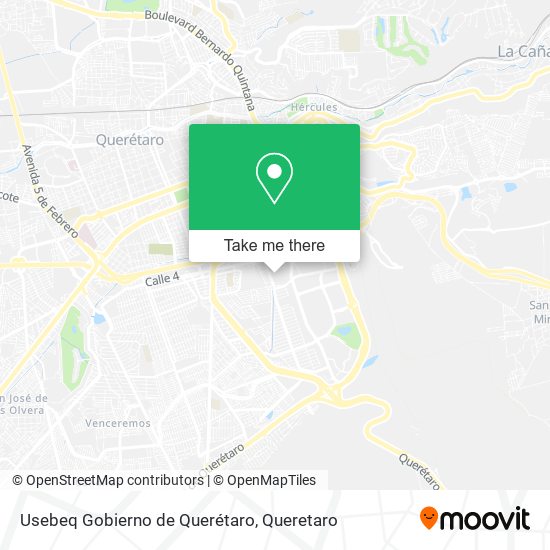 Usebeq Gobierno de Querétaro map