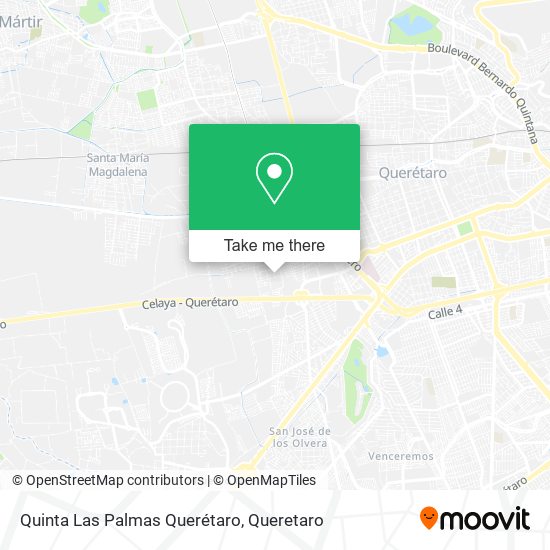 Quinta Las Palmas Querétaro map