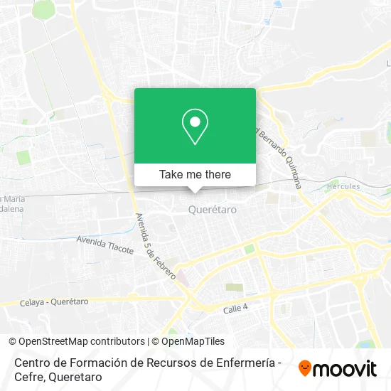 Mapa de Centro de Formación de Recursos de Enfermería - Cefre