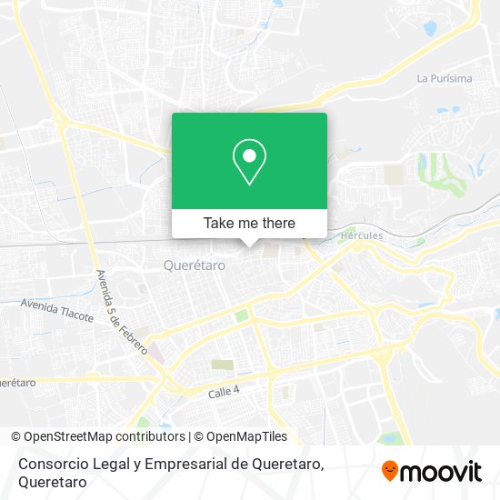 Mapa de Consorcio Legal y Empresarial de Queretaro