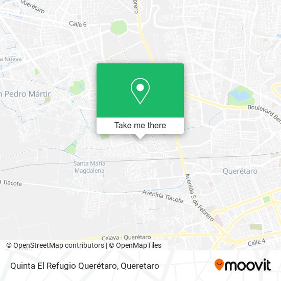 Quinta El Refugio Querétaro map