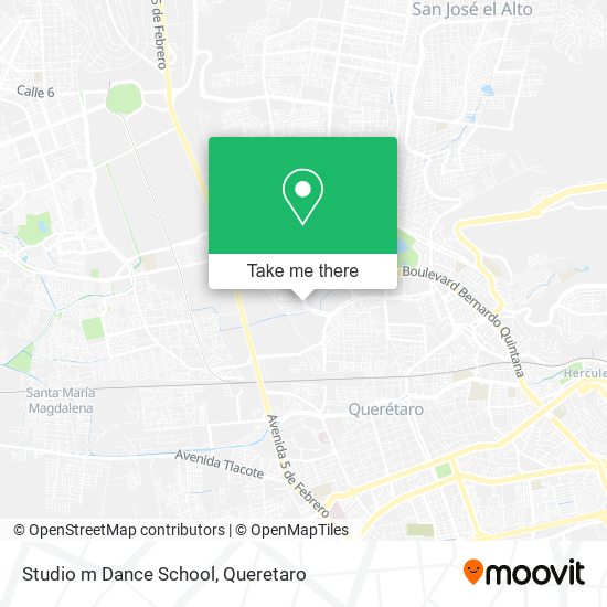 Studio m Dance School map