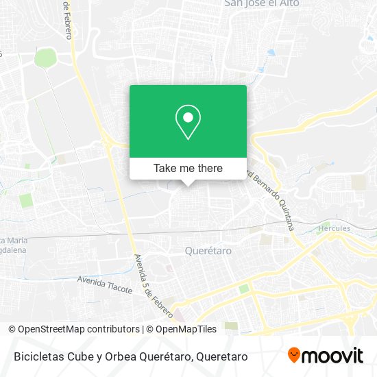 Bicicletas Cube y Orbea Querétaro map