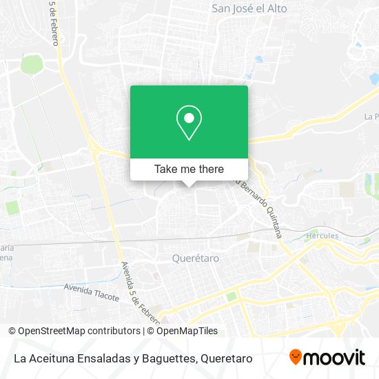 La Aceituna Ensaladas y Baguettes map