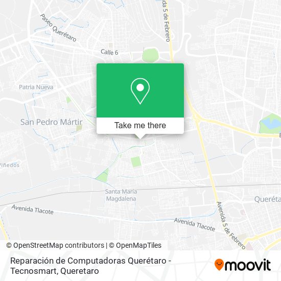 Reparación de Computadoras Querétaro - Tecnosmart map