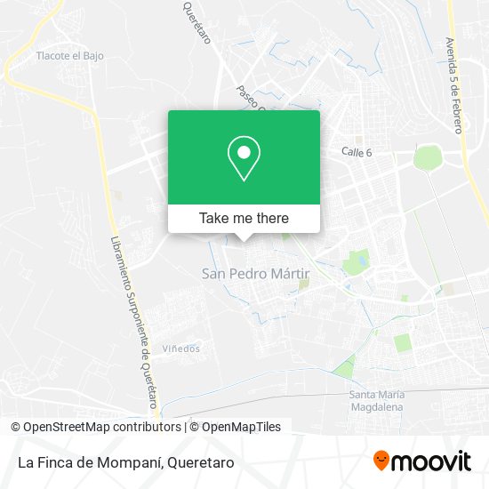 La Finca de Mompaní map