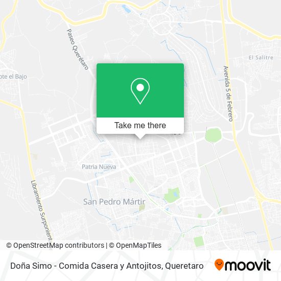 Mapa de Doña Simo - Comida Casera y Antojitos