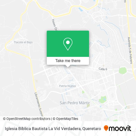 Iglesia Bíblica Bautista La Vid Verdadera map