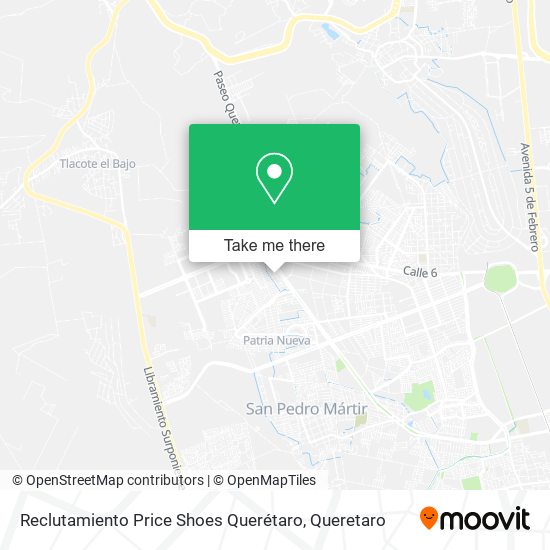 Reclutamiento Price Shoes Querétaro map