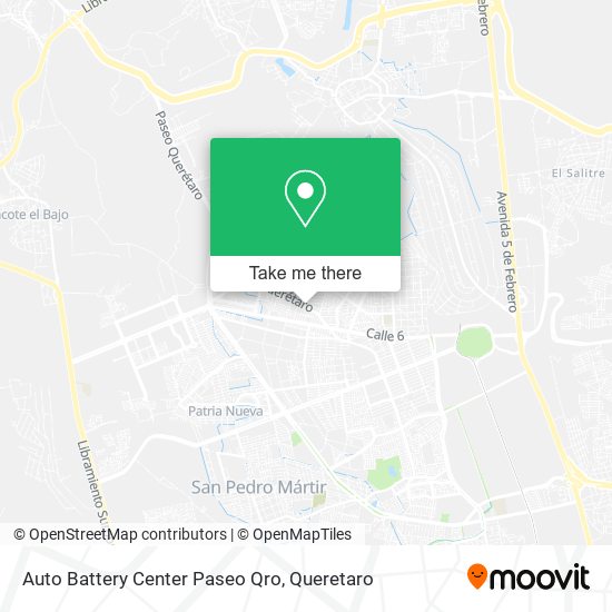 Auto Battery Center Paseo Qro map