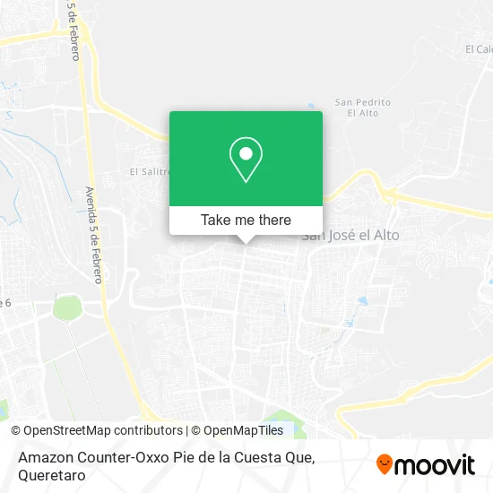 Mapa de Amazon Counter-Oxxo Pie de la Cuesta Que