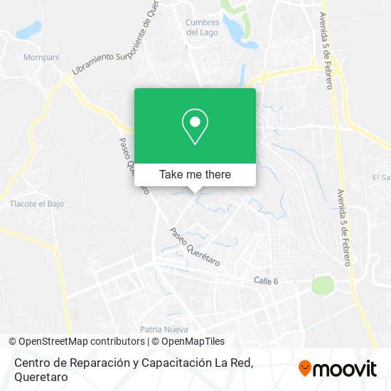 Centro de Reparación y Capacitación La Red map