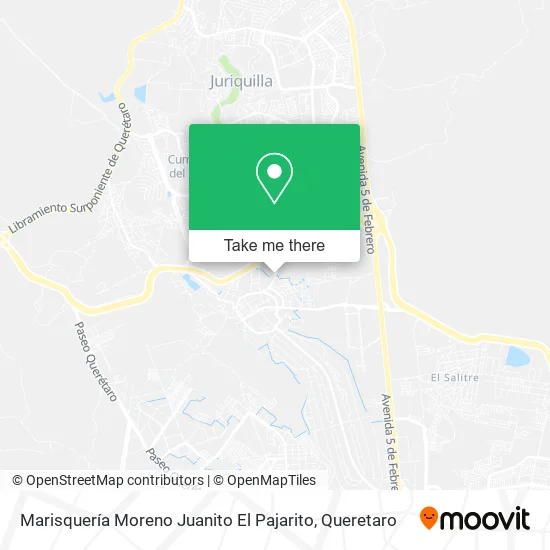 Mapa de Marisquería Moreno Juanito El Pajarito
