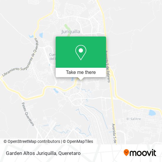 Garden Altos Juriquilla map