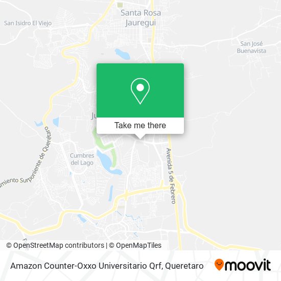 Mapa de Amazon Counter-Oxxo Universitario Qrf
