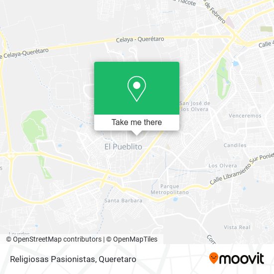 Religiosas Pasionistas map