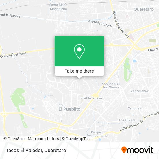 Mapa de Tacos El Valedor