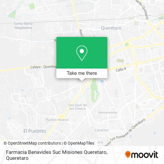 Mapa de Farmacia Benavides Suc Misiones Queretaro