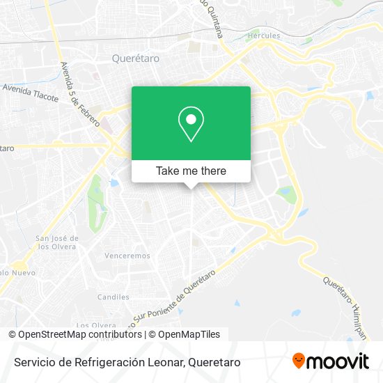 Servicio de Refrigeración Leonar map