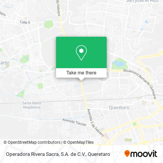 Operadora Rivera Sacra, S.A. de C.V. map