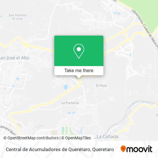 Central de Acumuladores de Querétaro map